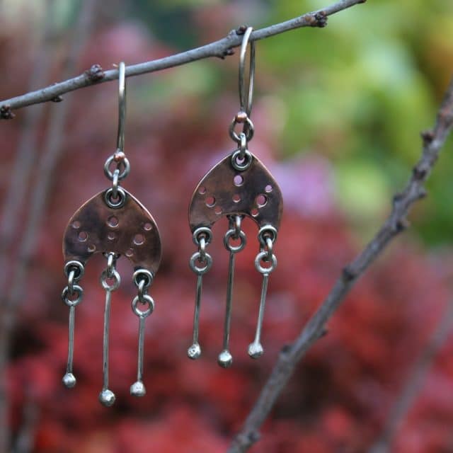 Boucles pendantes Lanterne en argent 925